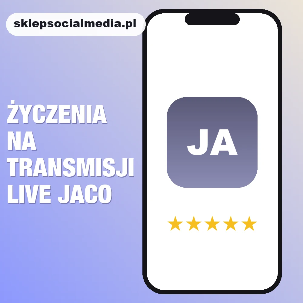 Życzenia na transmisji live Jaco, sklepsocialmedia.pl